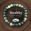 Healthy Green Serpentine Healing Crystal Elastic Bracelet | 23g Natural Gemstone Beads