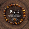 Natural Tiger's Eye Right Direction Bracelet - Healing Crystal for Courage & Confidence