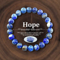 Hope Lapis Lazuli Healing Crystal Elastic Bracelet | Natural 23g Gemstone Beads