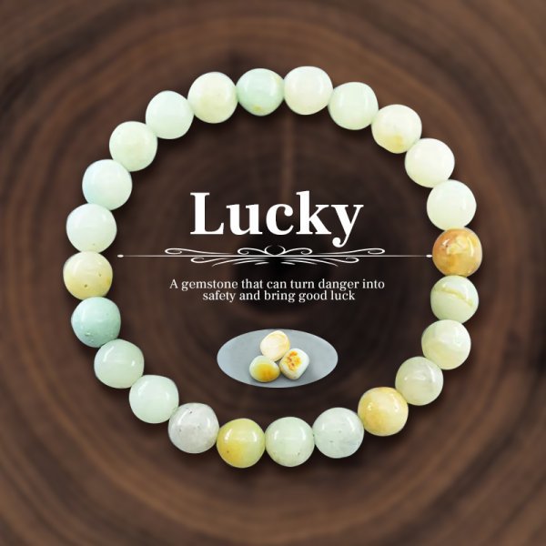Natural Jadeite Lucky Bracelet - Healing Crystal for Protection & Fortune