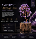 A Natural Amethyst Crystal Tree - Handmade Feng Shui Bonsai for Calm Mind & Spiritual Clarity